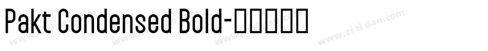 Pakt Condensed Bold字体转换